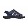 Sandale barbati casual din piele naturala bleumarin GKR47BL